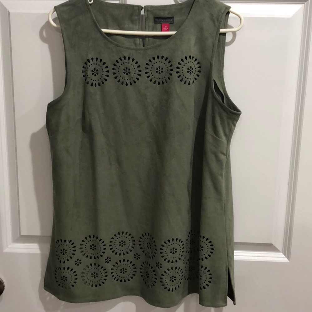 Vince Camuto suede sleeveless top